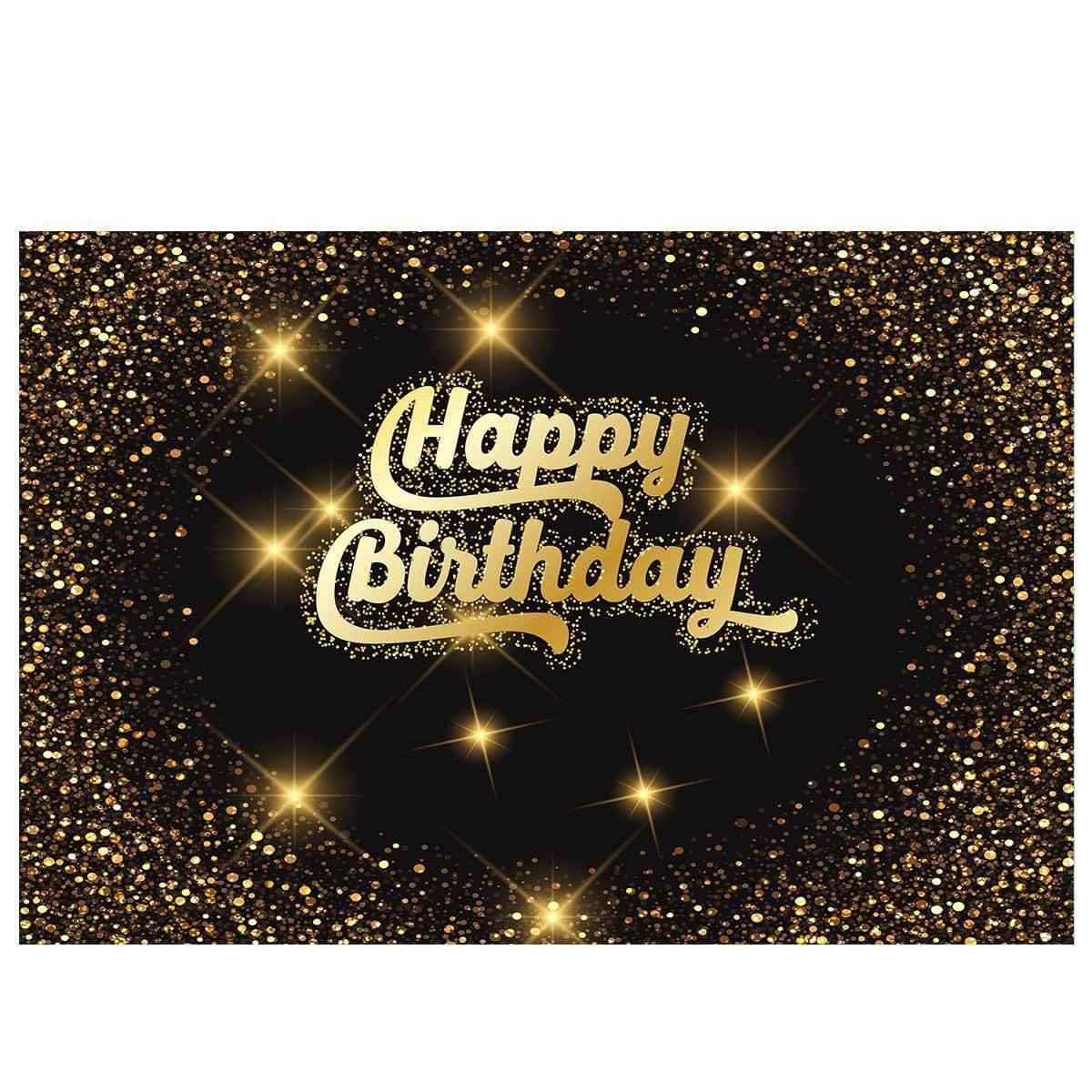 Allenjoy Backdrop Bling Gold Sequin Black Backdrop for Birthday - Allenjoystudio