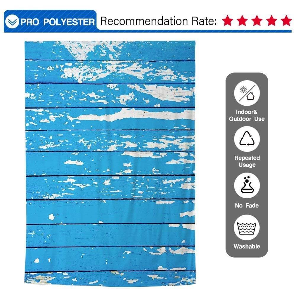 Allenjoy Blue Shabby Wood Board Floor Backdrop - Allenjoystudio