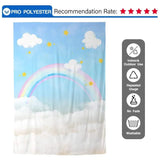 Allenjoy Blue Sky White Cloud Rainbow Painting Backdrop - Allenjoystudio