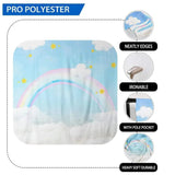 Allenjoy Blue Sky White Cloud Rainbow Painting Backdrop - Allenjoystudio