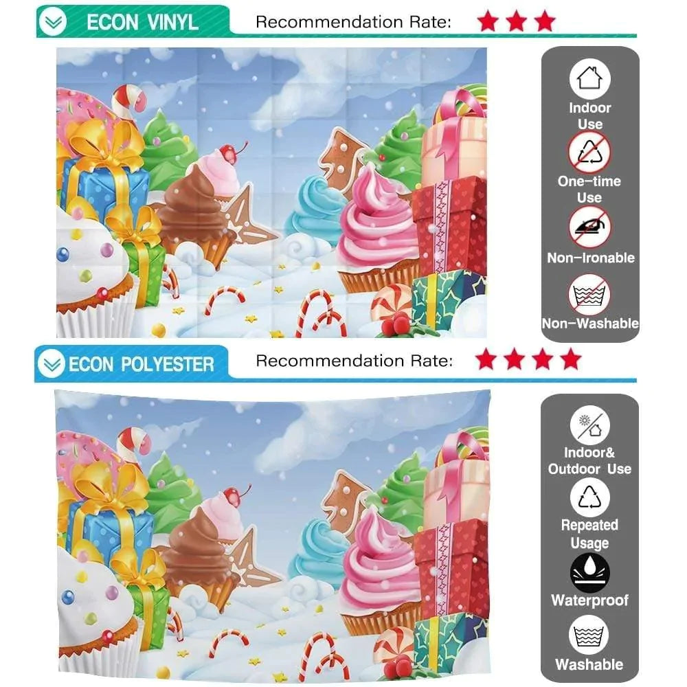 Allenjoy Backdrop Candy Bar Winter Christmas Gift Background Photocall Studio Photobooth - Allenjoystudio
