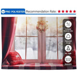 Allenjoy Christmas Bay Window Red Curtain Winter Snowy Backdrop - Allenjoystudio