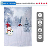 Allenjoy Christmas Houses in Pin Forest Snowman Snowland Backdrop - Allenjoystudio