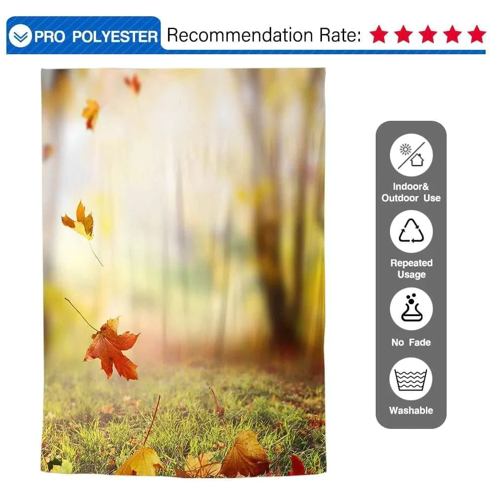 Allenjoy Autumn Falling Leaves for  Photography Blurry Backrop - Allenjoystudio