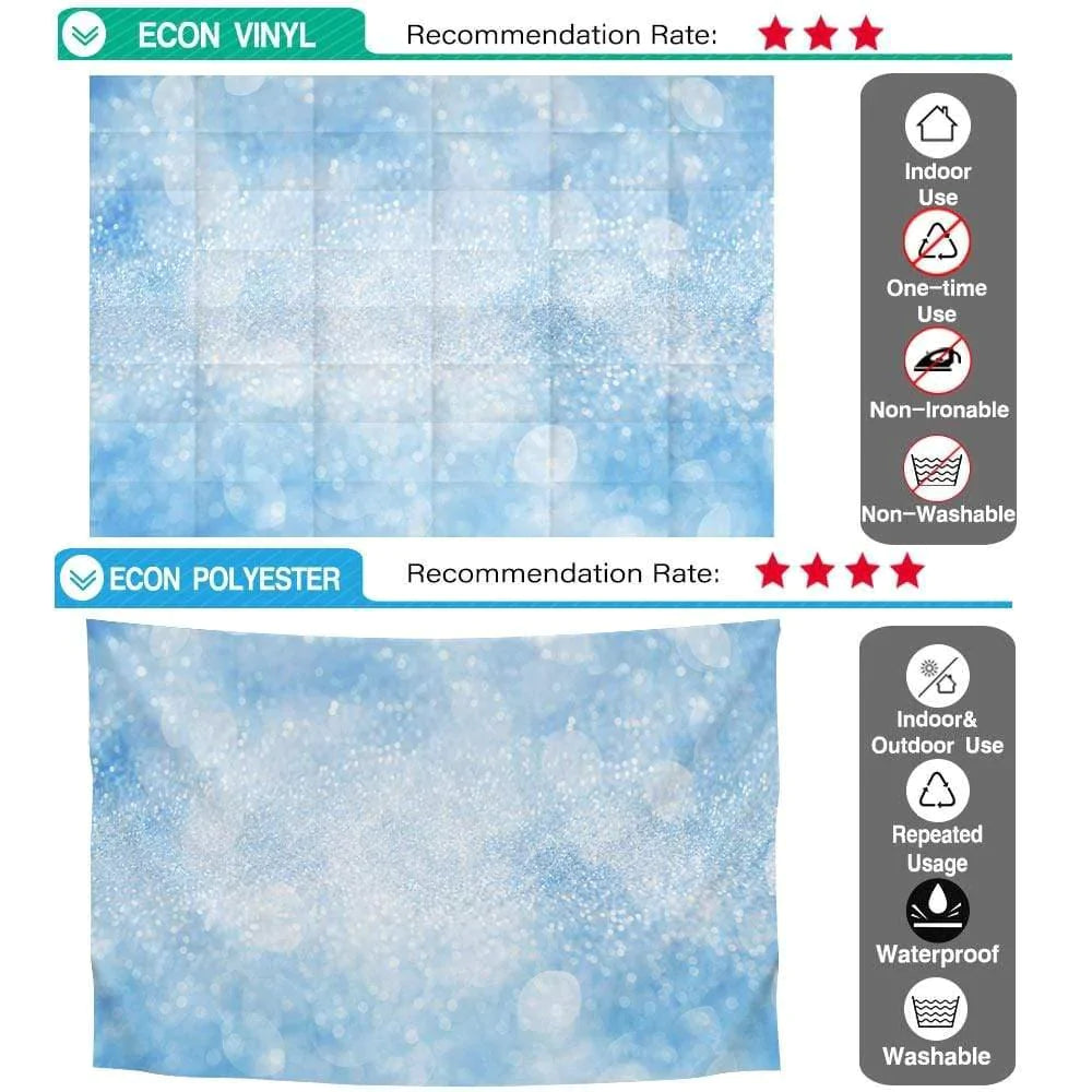 Allenjoy Blue Halo Bokeh Glitter Sparkles Backdrop - Allenjoystudio