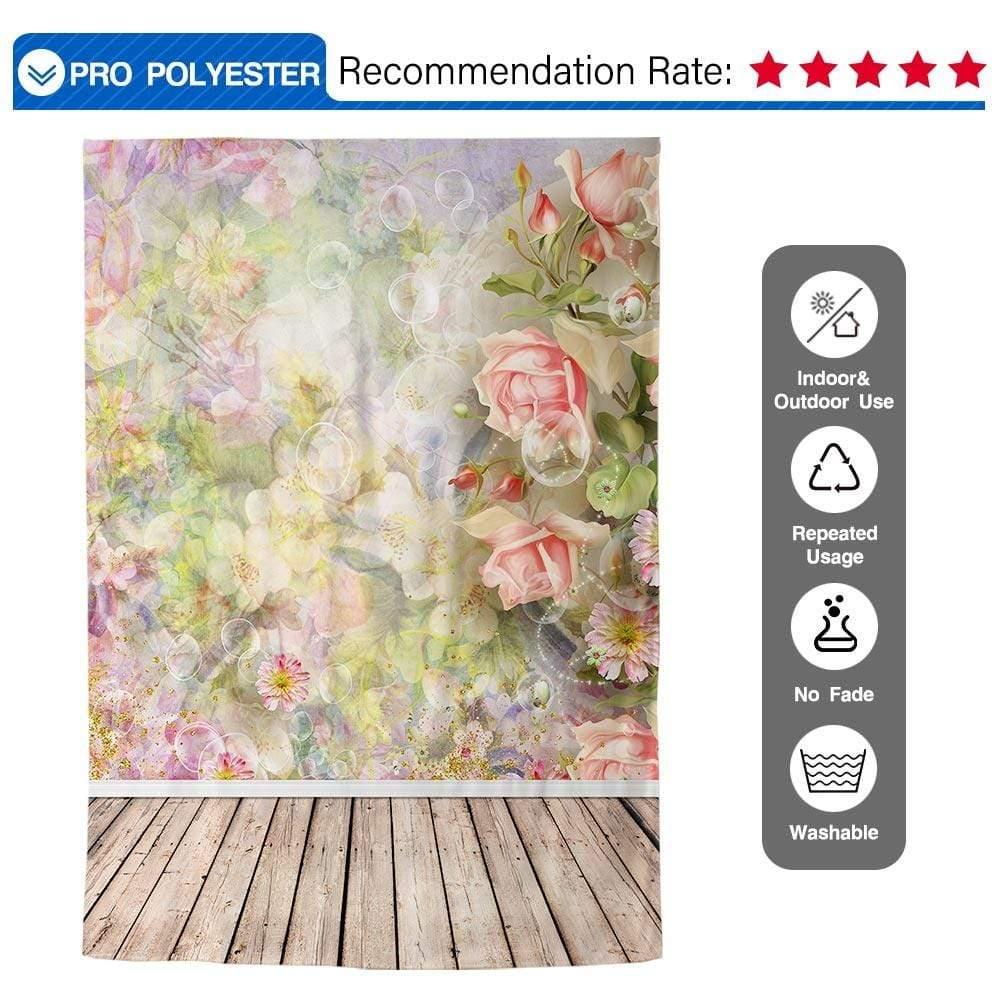 Allenjoy Backdrop for Flowers Backdrop Elegant Decoration Photo Backdrops for Baby Shower - Allenjoystudio