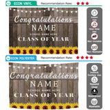 Allenjoy Custom Graduation Bakcdrop Sunflower Wood Background - Allenjoystudio
