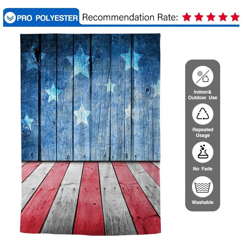 Allenjoy Independence Day Backdrop National Flag Wood Floor - Allenjoystudio