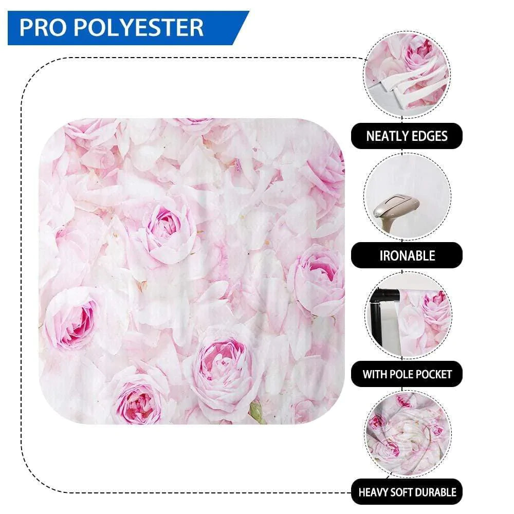 Allenjoy Pink Flowers Wall Backdrop - Allenjoystudio