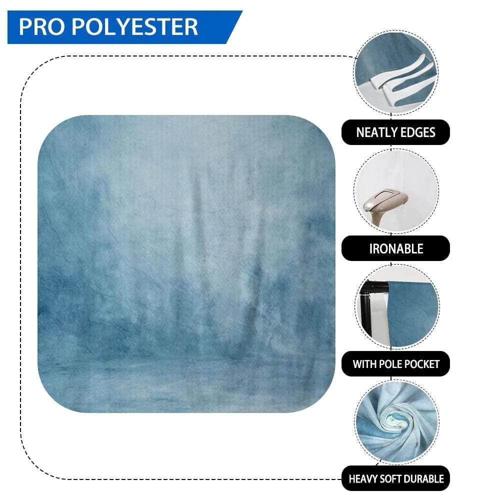 Allenjoy Steel Blue Abstract Photography Backdrop - Allenjoystudio