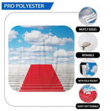 Allenjoy Backdrop for Photography Studio Red Carpet Clear Sky White Clouds Photocall - Allenjoystudio