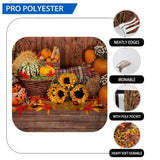 Allenjoy Autumn Pumpkin Flag Sunflower Wooden Backdrop - Allenjoystudio