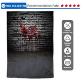 Allenjoy Blood on Brick Wall Horror Halloween Bacckdrop - Allenjoystudio