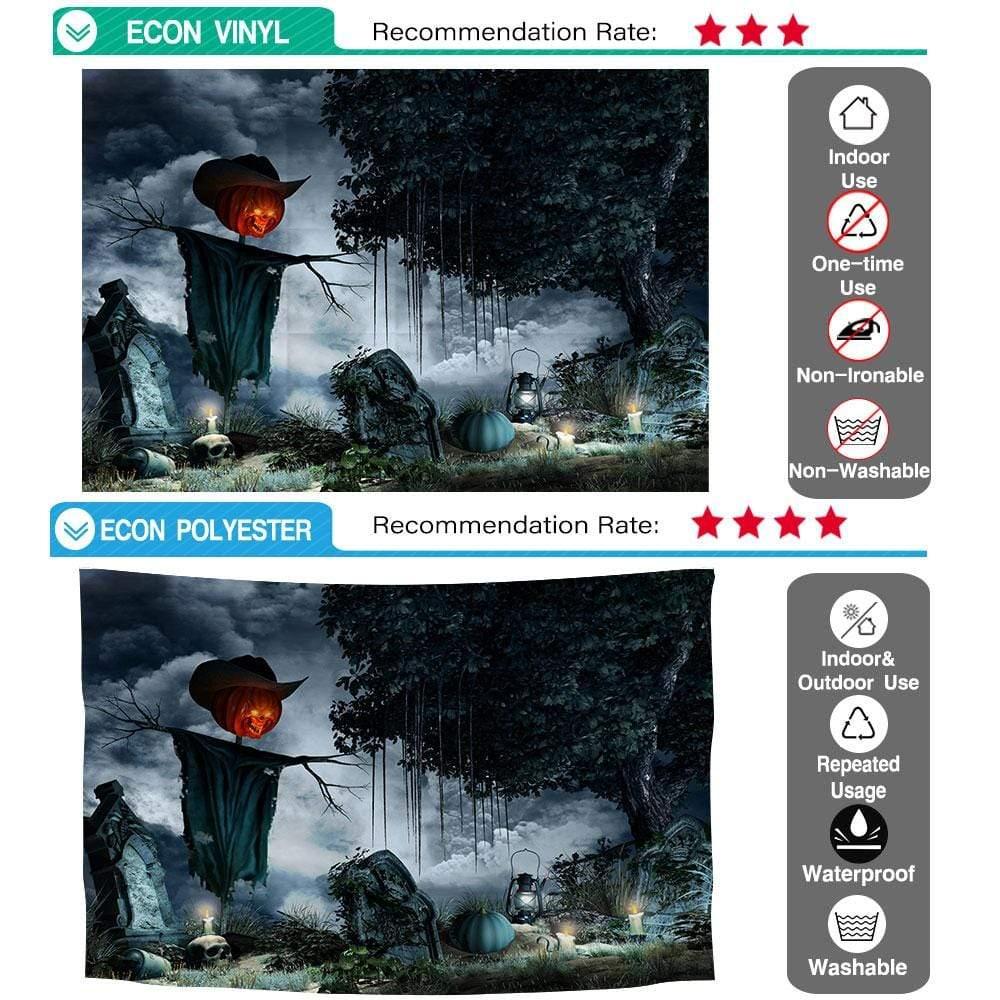 Allenjoy Halloween Night Seceb Grave Photographic Backdrop - Allenjoystudio