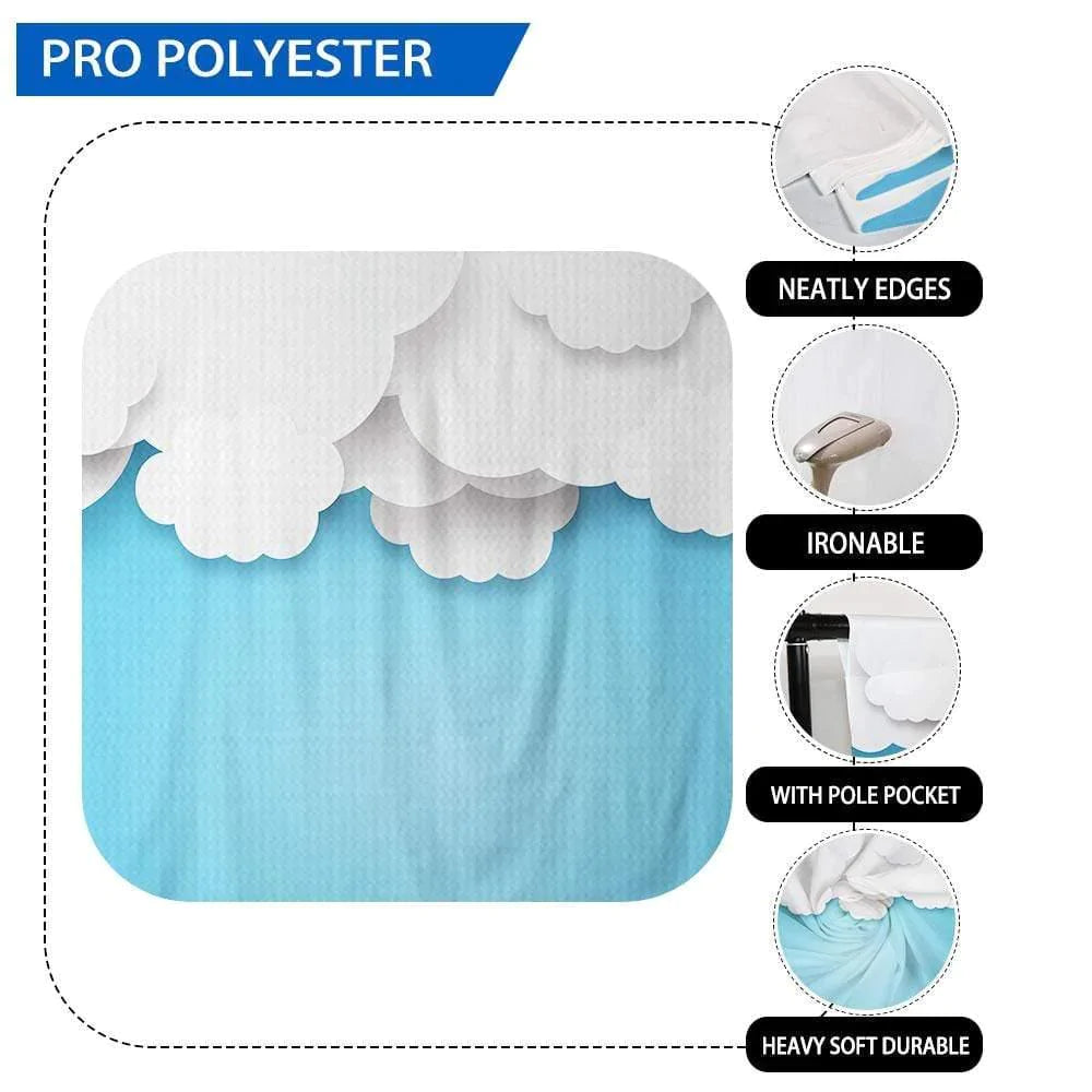 Allenjoy Backdrop Ideas for Photo Booth White Cloud Sky for Birthday Celebration - Allenjoystudio
