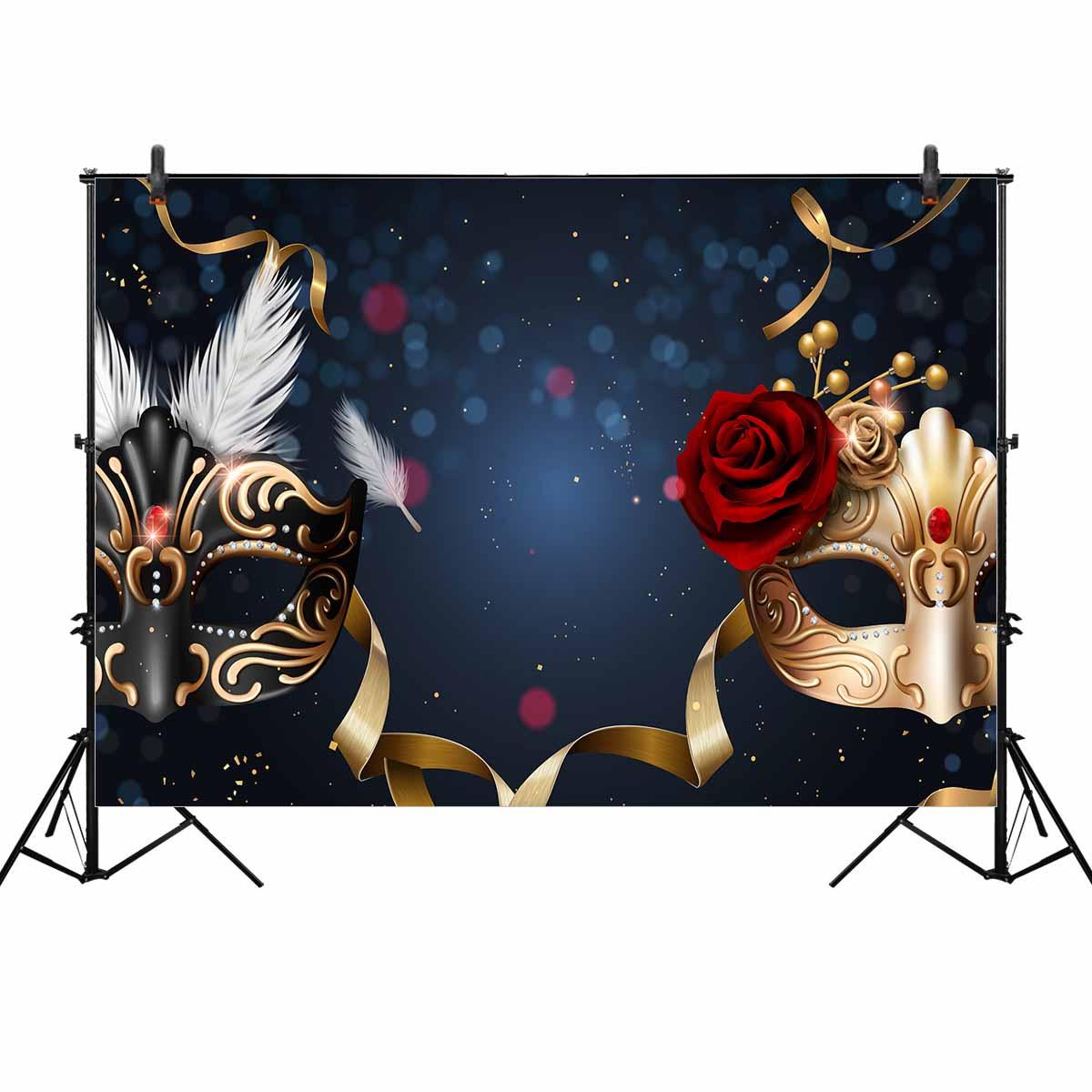Allenjoy Backdrop Masquerade Party of lovers for Newlywed Party Celebtration - Allenjoystudio