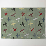 Allenjoy Backdrop of Photoshoot Retro Aircraft Patterns for Children Photocall - Allenjoystudio