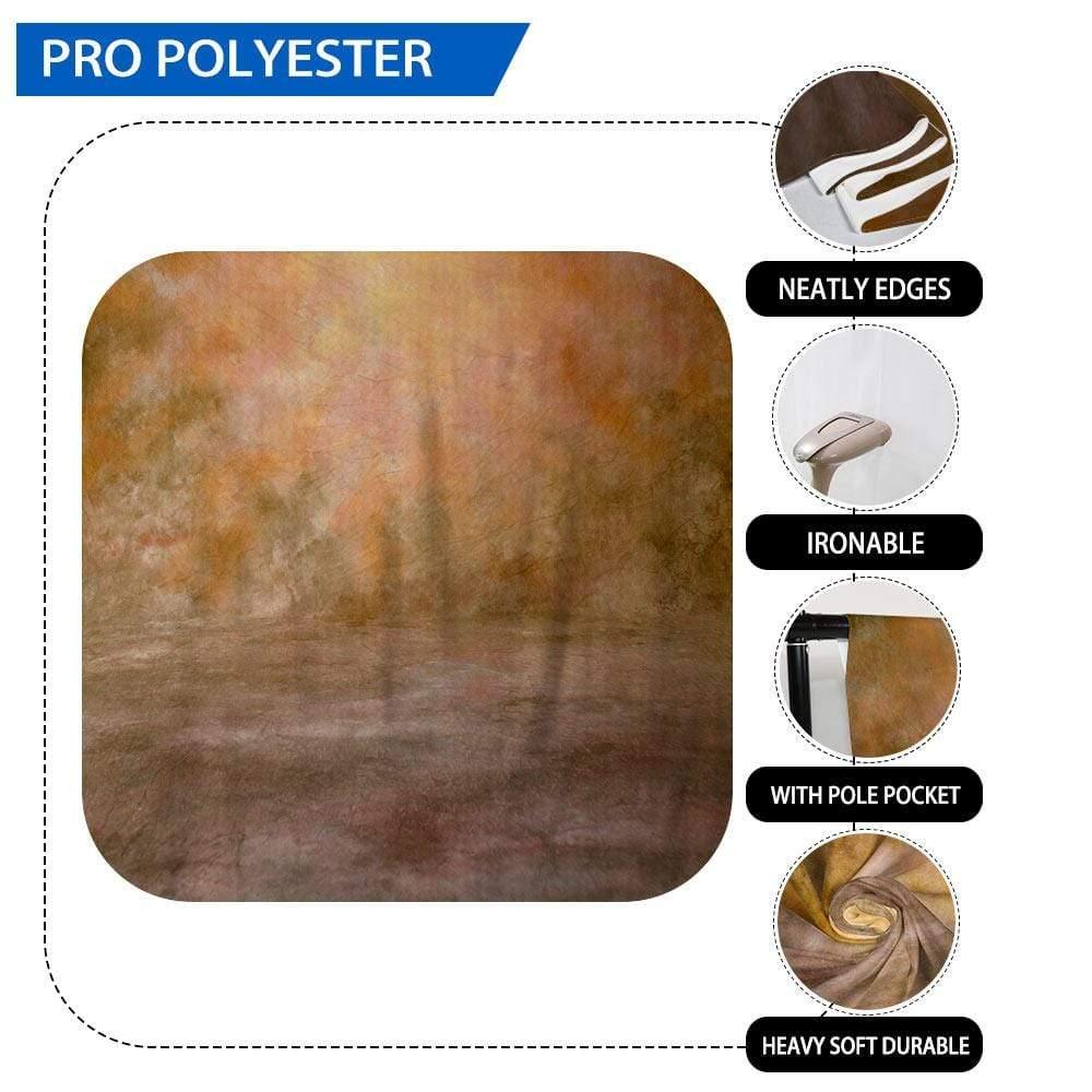 Allenjoy Dark Orange and Brown Abstract Backdrop - Allenjoystudio