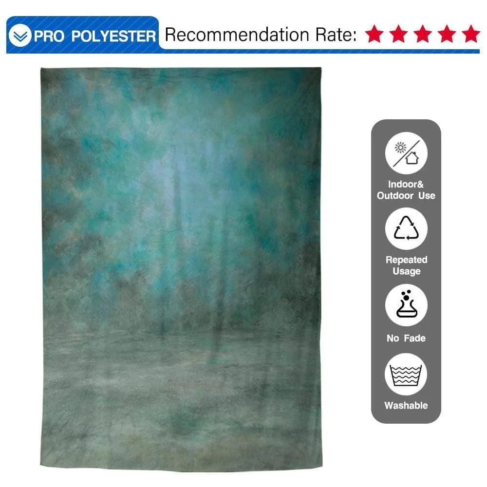 Allenjoy Peacock Blue and Green Old Master Backdrop - Allenjoystudio