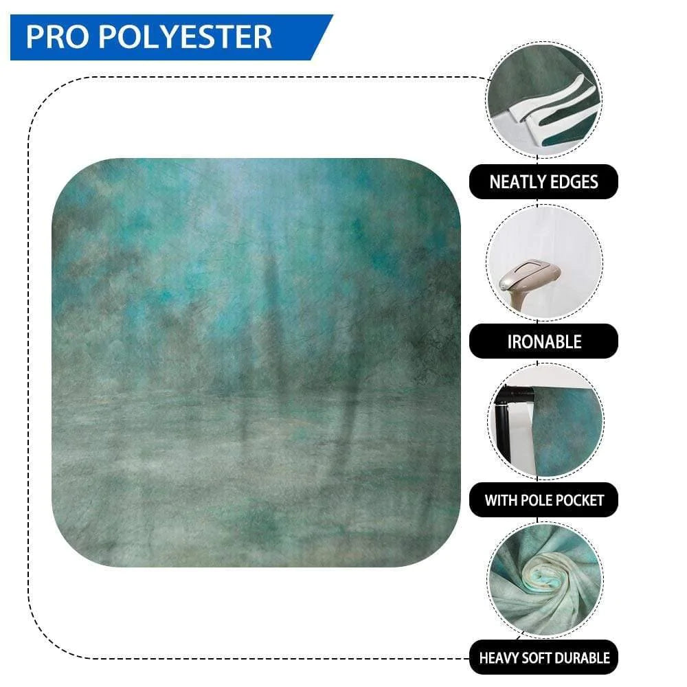 Allenjoy Peacock Blue and Green Old Master Backdrop - Allenjoystudio