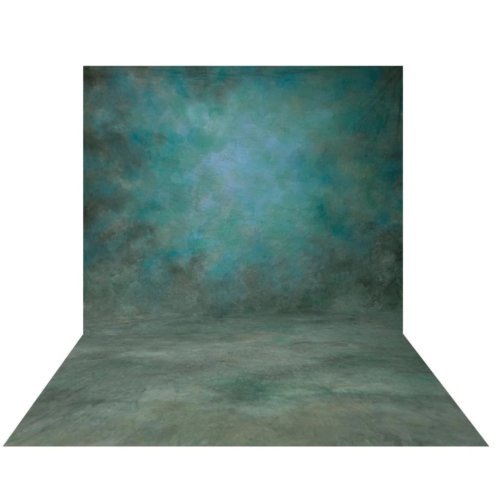 Allenjoy Peacock Blue and Green Old Master Backdrop - Allenjoystudio