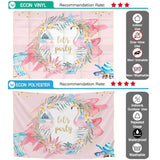 Allenjoy Pink Painting Flamingo Summer Let's Party Backdrop - Allenjoystudio