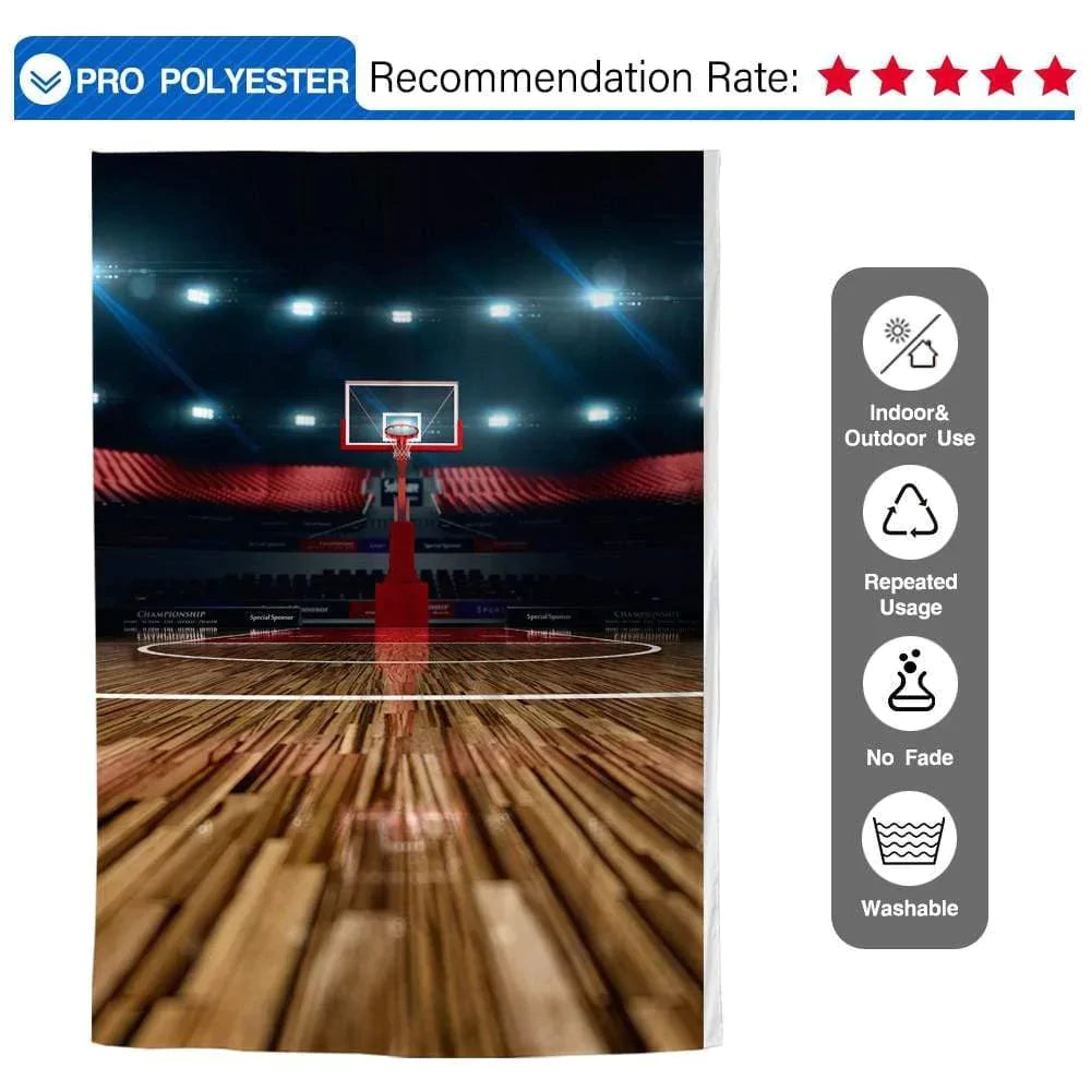 Allenjoy Sports Backdrop Light Flicker in Basketball Court - Allenjoystudio