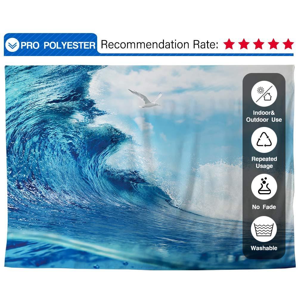 Allenjoy Summer Holiday Blue Sea Wave Seagull Backdrop - Allenjoystudio