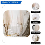 Allenjoy Gray Tent White Floor Photographic Bedroom Backdrop - Allenjoystudio
