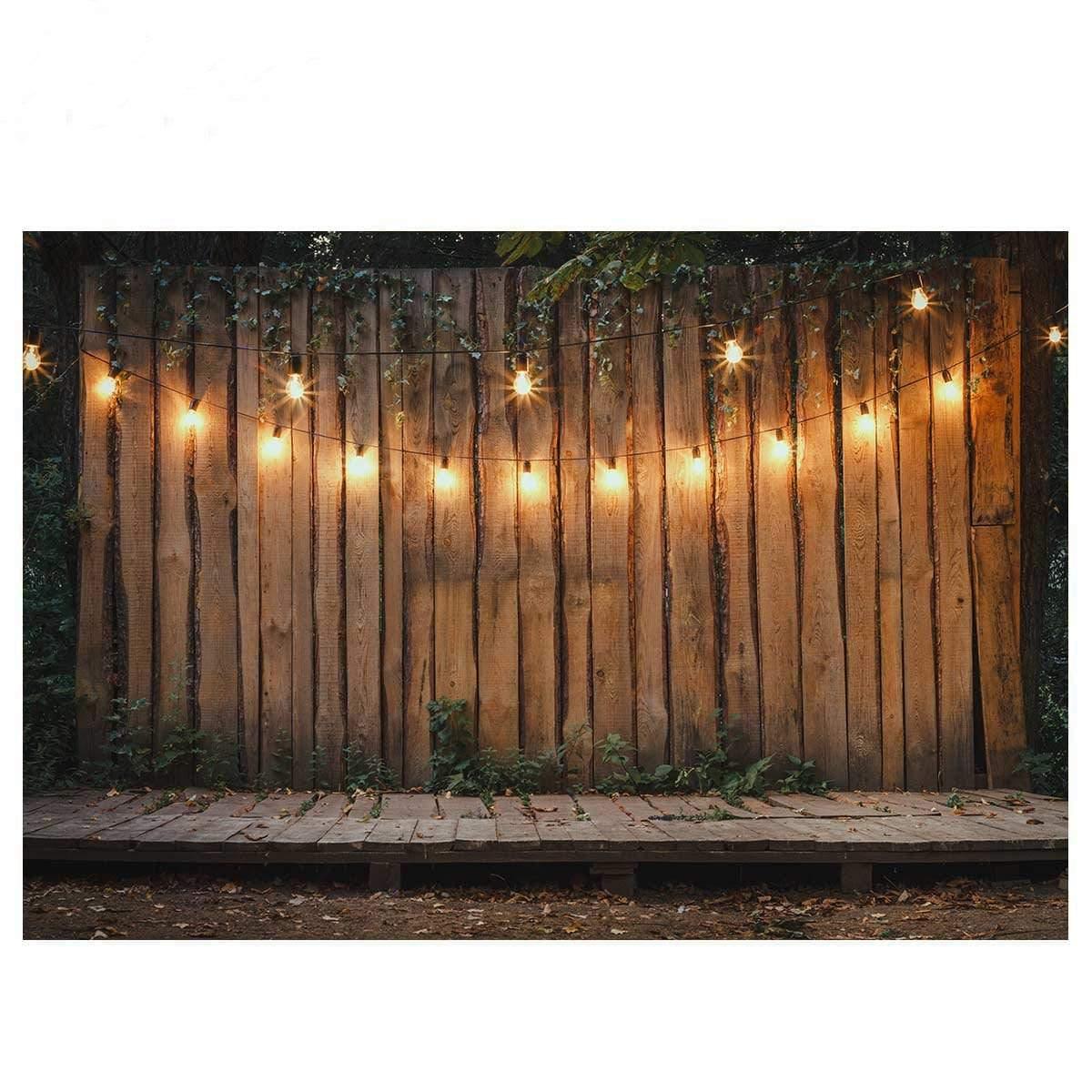 Allenjoy Wooden Boken Light Wedding Stage Backdrop - Allenjoystudio