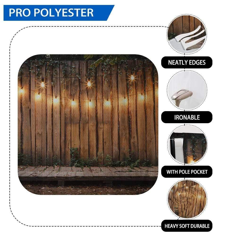 Allenjoy Wooden Boken Light Wedding Stage Backdrop - Allenjoystudio