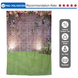 Allenjoy Brick Wall Grass Floor Wedding Photography Backdrop - Allenjoystudio