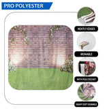 Allenjoy Brick Wall Grass Floor Wedding Photography Backdrop - Allenjoystudio