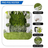 Allenjoy Wedding Stage White Vase Green Grass Photograpy Backdrop - Allenjoystudio