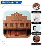 Allenjoy Backdrop Western Brick Red Wilderness Bar for Travel Photographic Background - Allenjoystudio