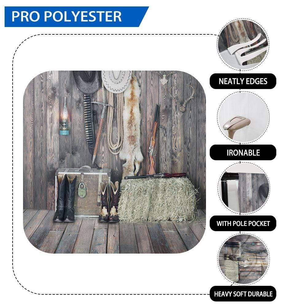 Allenjoy Western Cowboy Wooden Photographic Background - Allenjoystudio