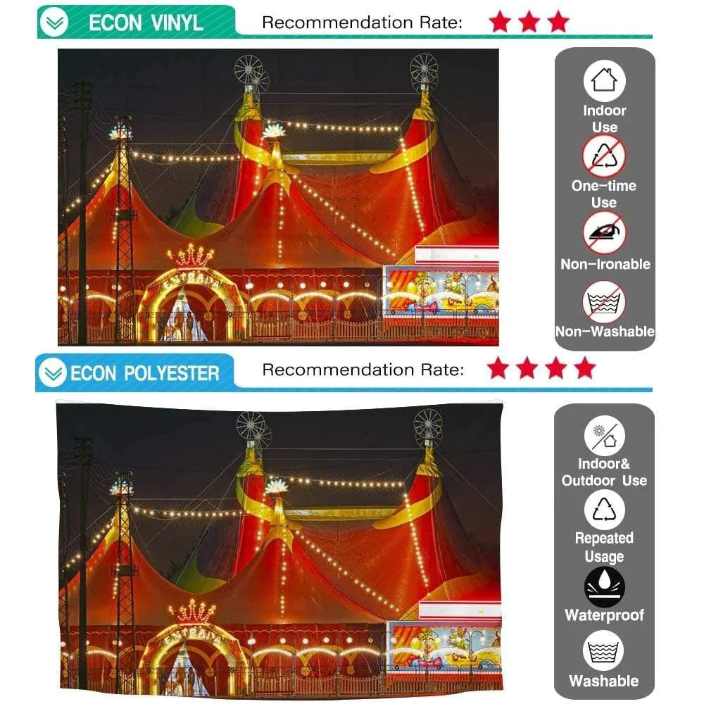 Allenjoy Backdrops for Circus Red Bulbs Happy Backdrop Photo Backdrop Photo Studio - Allenjoystudio