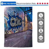 Allenjoy Backdrops Graffiti Street Broken Blue Night Background for Background - Allenjoystudio