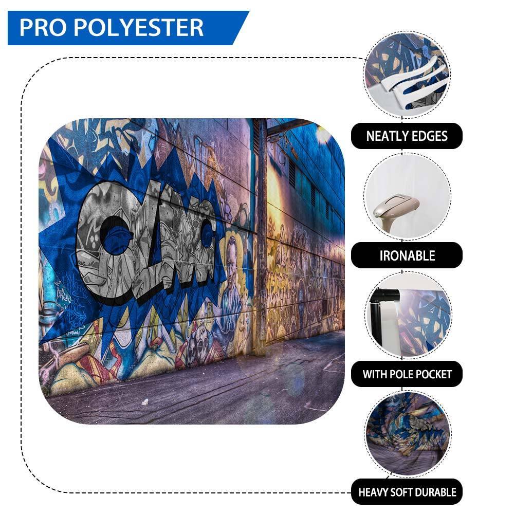 Allenjoy Backdrops Graffiti Street Broken Blue Night Background for Background - Allenjoystudio