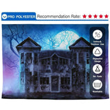 Allenjoy Halloween Shabby House Horrible Fog Ghost Photography Backdrop - Allenjoystudio