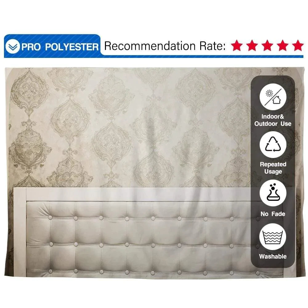 Allenjoy Headboard Damask Wooden Luxury Interior Leather Backdrop - Allenjoystudio