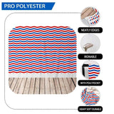 Allenjoy Backdrops Red Blue White Chevron Wood Backgrounds for Photo Studio New Year - Allenjoystudio