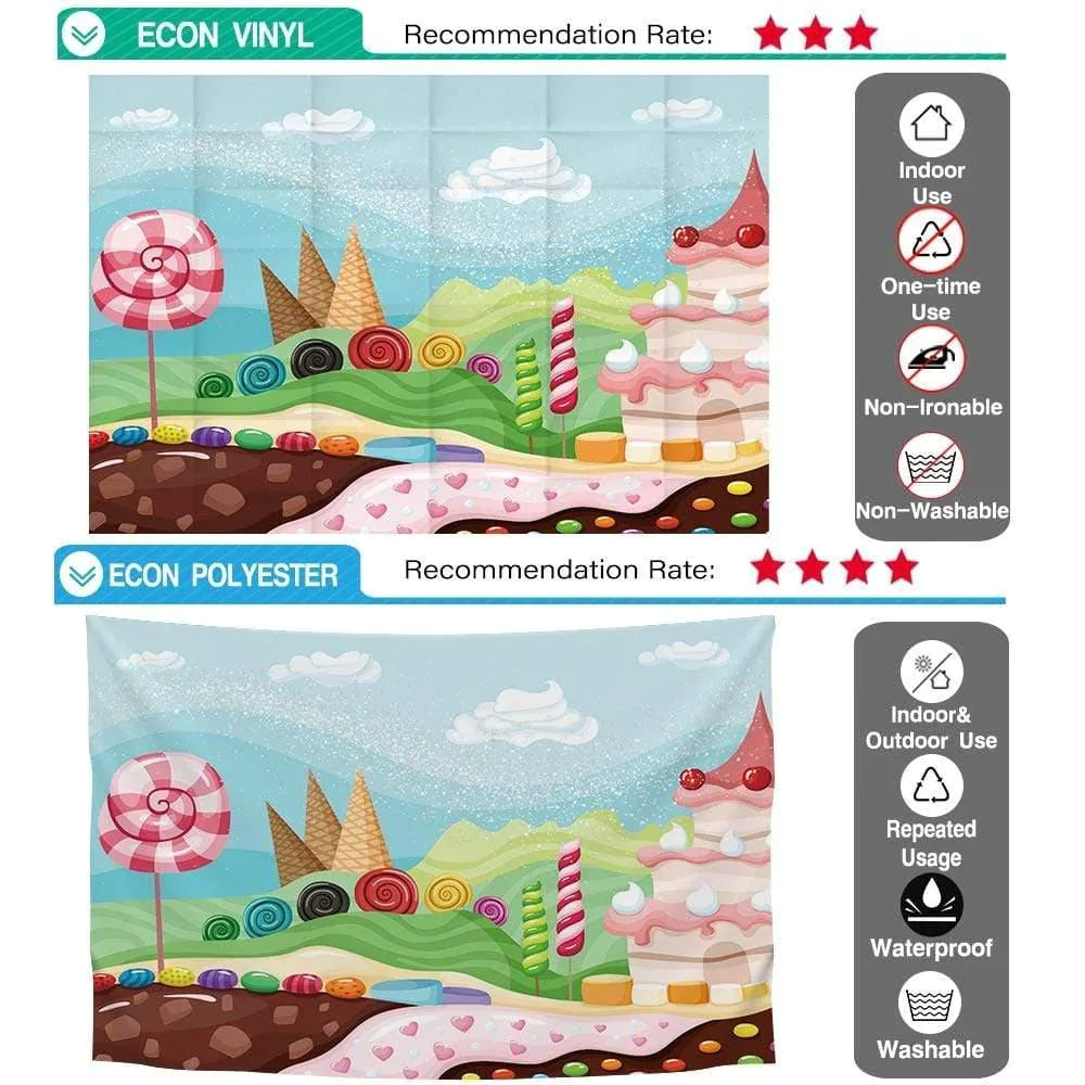 Allenjoy Background Candy Bar White Sugar Wind Sweet Cream Chocolate River Children Party - Allenjoystudio
