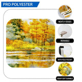 Allenjoy Autumn Watercolor Painting Forest Reflection in Lake Backdrop - Allenjoystudio
