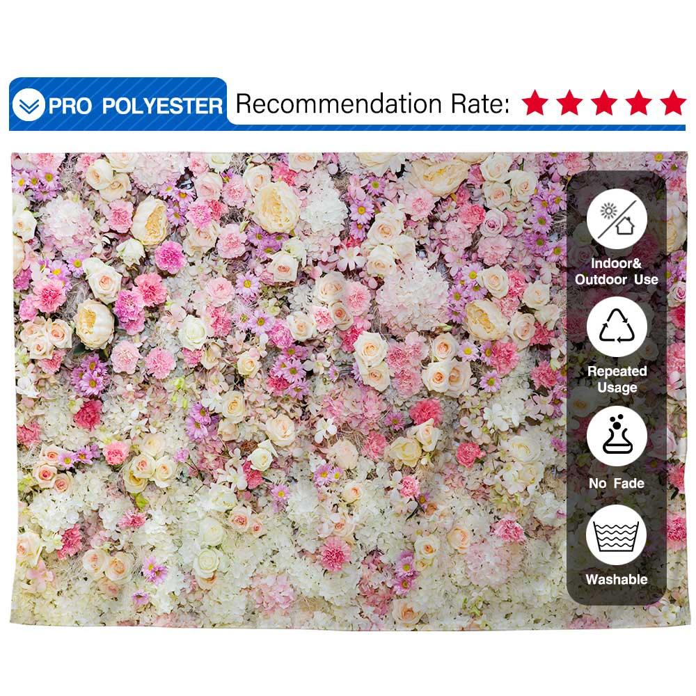 Allenjoy Background for Photo Shoots  Spring Flowers for Wedding Baby Shower Photo Studio - Allenjoystudio
