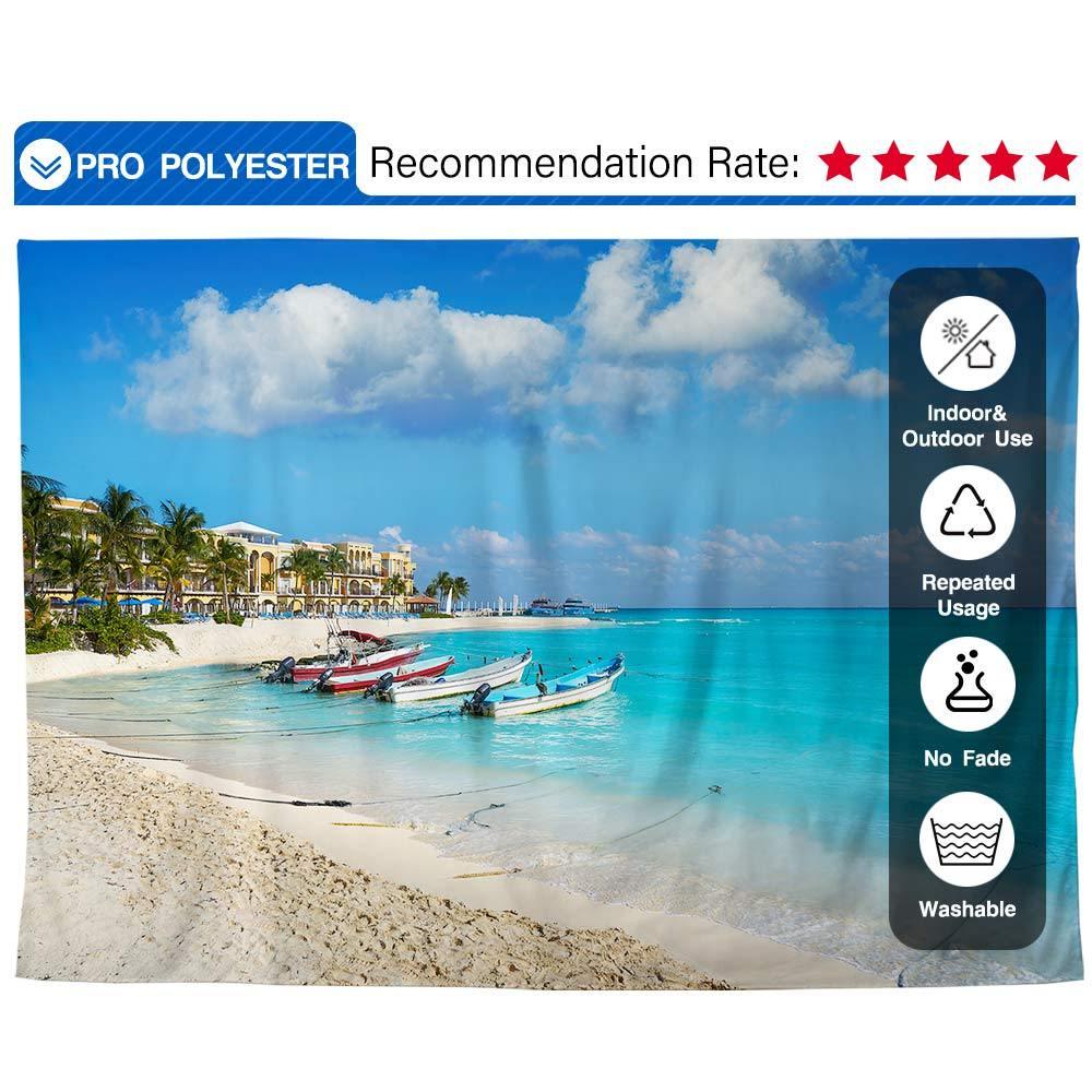 Allenjoy Blue Sea Beach Summer City Backdrop - Allenjoystudio