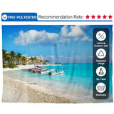 Allenjoy Blue Sea Beach Summer City Backdrop - Allenjoystudio