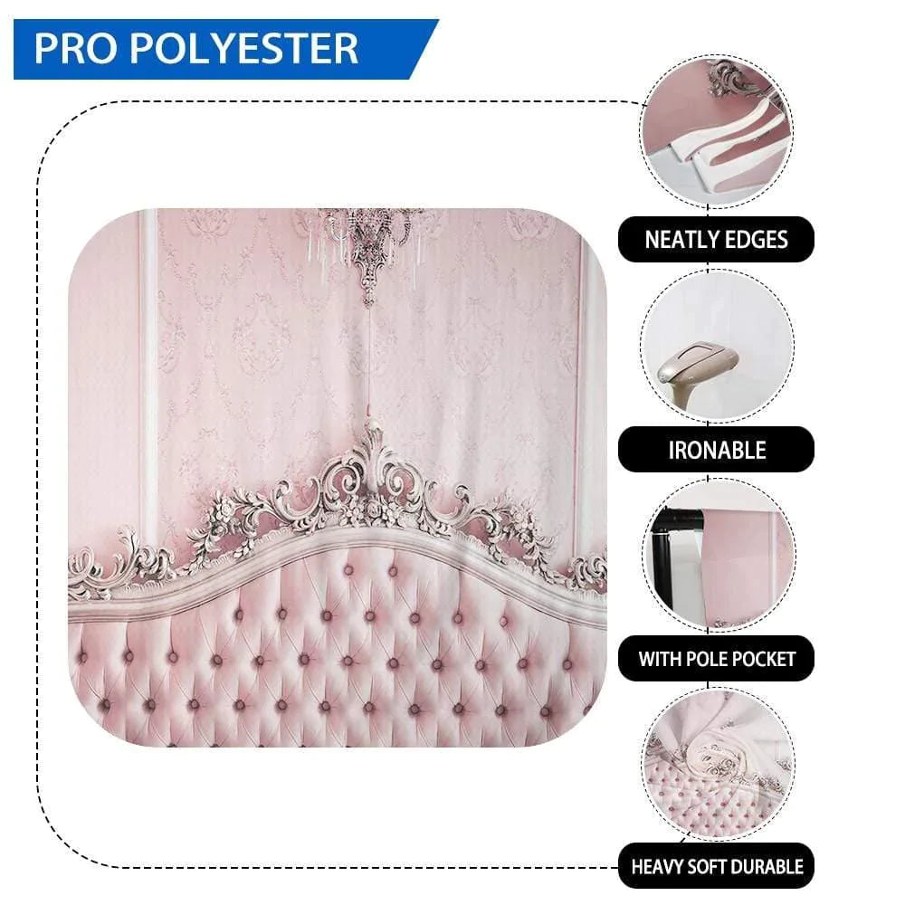 Allenjoy Pink Classical Headboards Tufed Photography Backdrop - Allenjoystudio