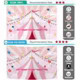 Allenjoy Background Pink Flags Golden Circus Birthday Backdrop Birthday Celebration - Allenjoystudio