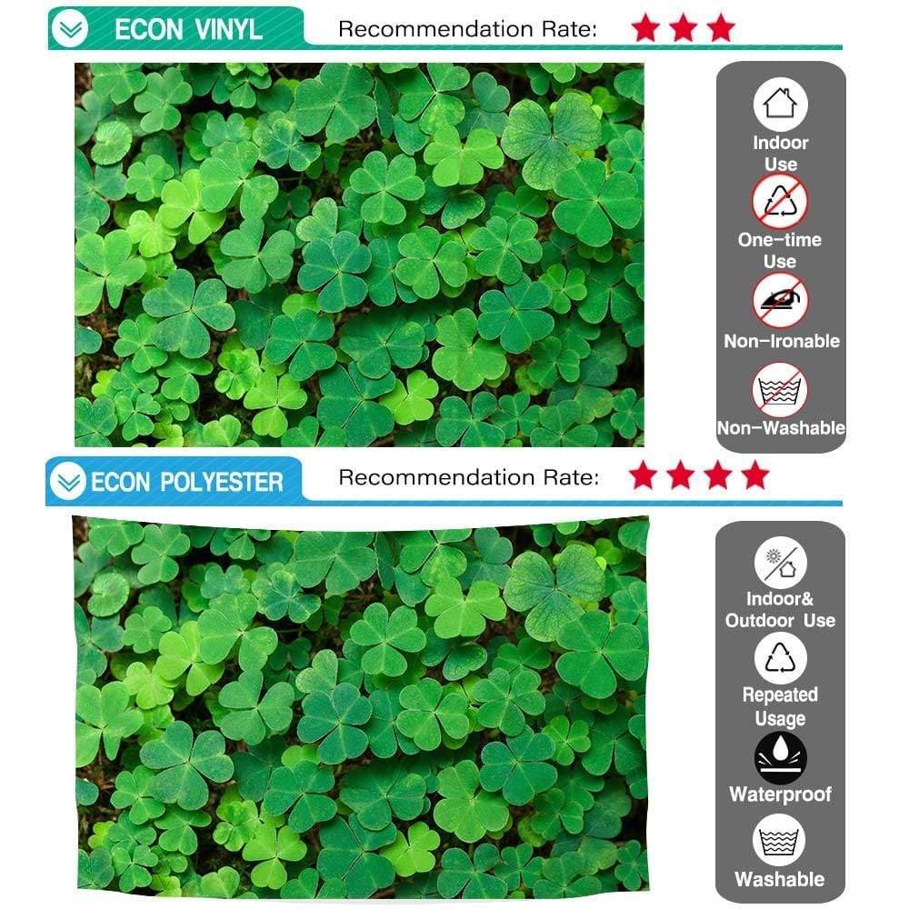 Allenjoy St Patrick's Day Symbol Green Leaf Backdrop - Allenjoystudio